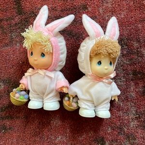 Easter Precious Moments 1994 Set Boy & Girl Dolls